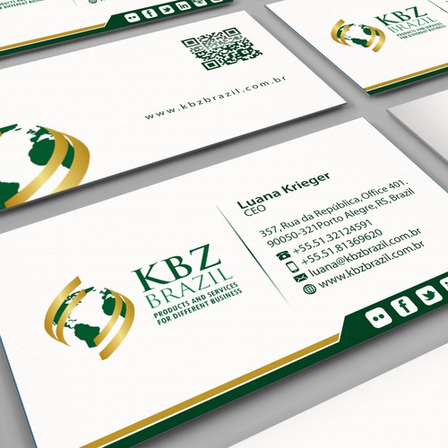 "KBZ BRAZIL Needs a Business Card" ganador Tarjetas