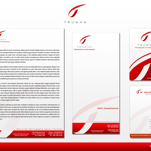 Stationary for online video news agency. Logo is provided Design by Musafir