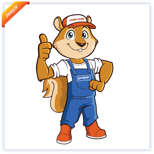 Friendly Squirrel Mascot Design by JEEYAR