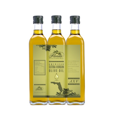 Olive Oil Bottle Label Design by M.Samy