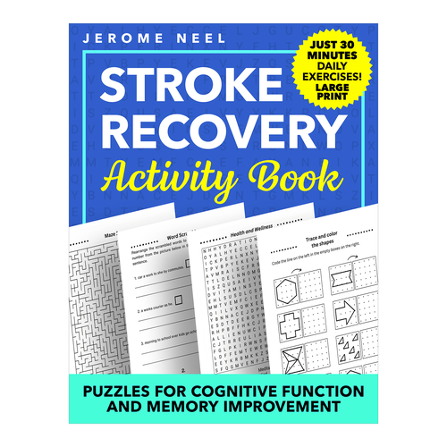 Stroke recovery activity book: Puzzles for cognitive function and memory improvement デザイン by AleMiglio