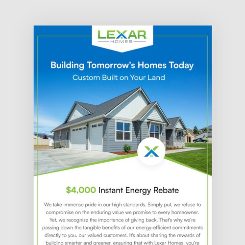 Custom Home builder marketing promotion Design by Irshad 786