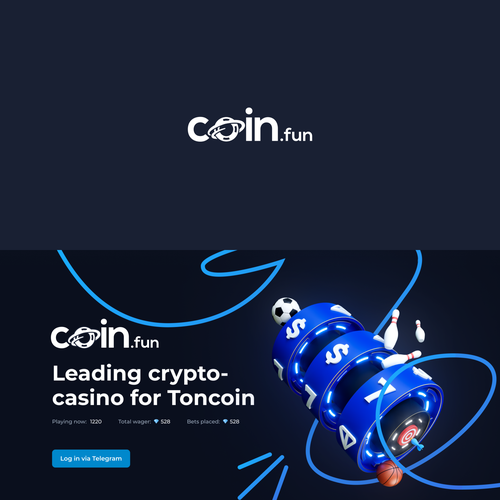 Coin.fun – Crypto Casino/Gambling Logo Design by Ricky Asamanis