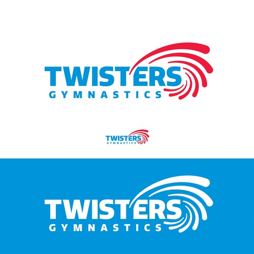 Twister Gymnastics Logo Rebrand - Modern, Exciting, Clean Logo Update for Kids Gymnastics Facility Design by DR Creative Design