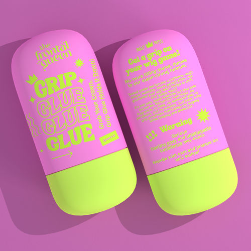 Design Design Wig Glue Product label  for a Viral Gen Z hair brand! di ilonaGi