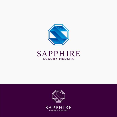 Sophisticated logo for high end medspa incorporate a ‘jewel/gem’ looking image in a tasteful way. Design by Sherly Adam's