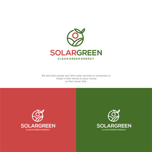 Logo for solar retailer, SolarGreen Design by Emhart Roosevelt