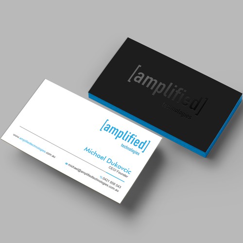 Tech company business card design Design by Create_Point