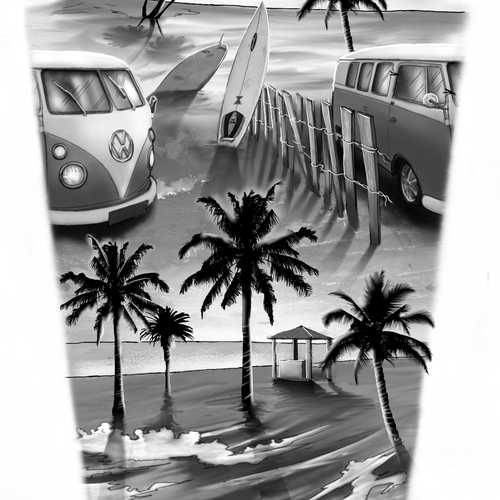 Tropical Sleeve Tattoo! Design by DesignDream.