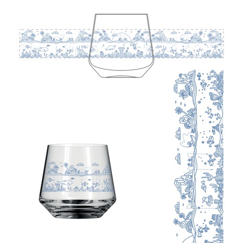 Drinking glasses for fishing fans