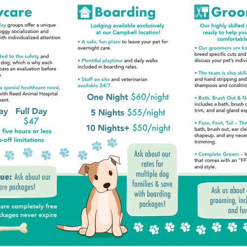 Doggy Daycare Needs a Fun Brochure | Brochure contest