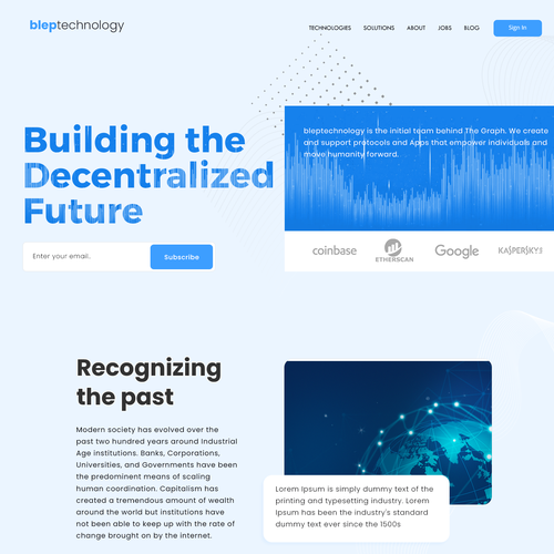 Landing page design contest entry by Technology Wisdom