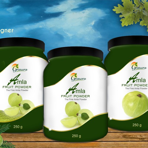 Amla Fruit Powder Label Design by Heart Favorite Designs