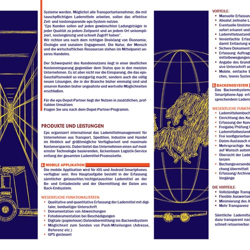 Brochure design for Startup Business. 6 Seitige Broschüre DinA4.