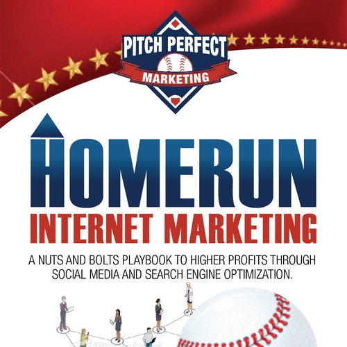 Create the cover for an Internet Marketing book - Baseball theme Diseño de Munavvar Ali BM