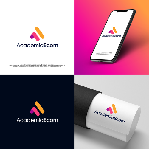 Academia Ecom - Logo For Online Ecommerce Learning Center Design by Kean™
