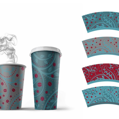 Artwork Design for Paper Cups Diseño de OpArt