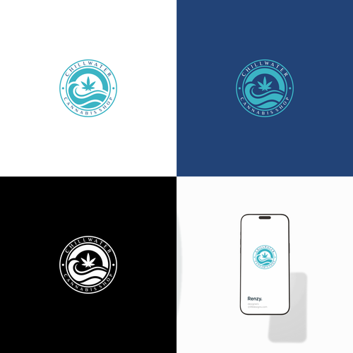Chillwater Cannabis Shop Logo - Calm the Noise, Find Your Better Design by Renzy.