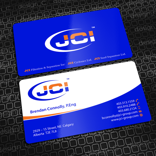 Business card design for company with multiple divisions. Business