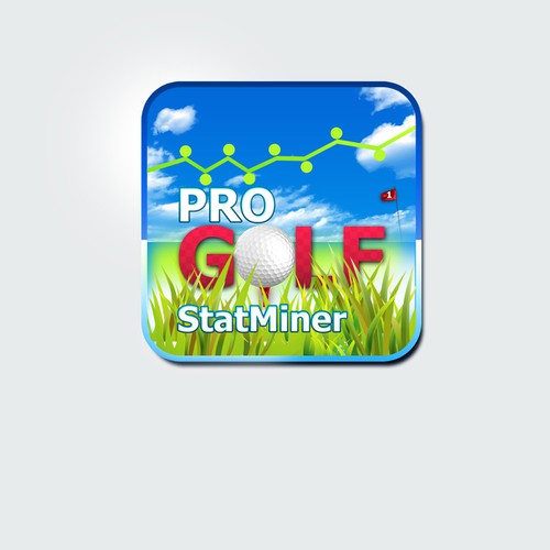  iOS application icon for pro golf stats app デザイン by artistnutts