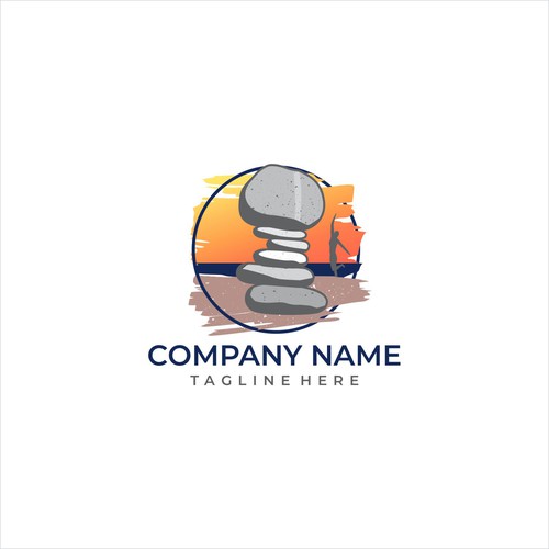 Stone formation picture as logo for coaching business Design by Lure Studio