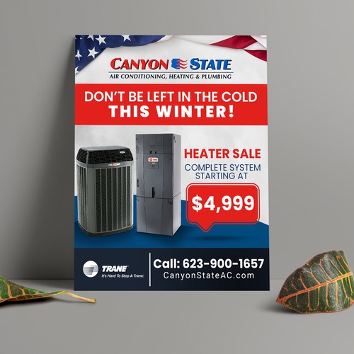 Newpaper Ad For Heating, Ventilation, and Air Conditioning (HVAC) Company - Wireframed and Ready! Design by D'Signs..