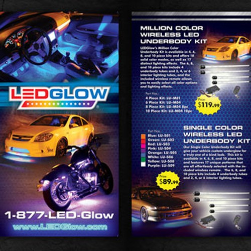 Design LEDGlow's New Trifold! Design by sercor80