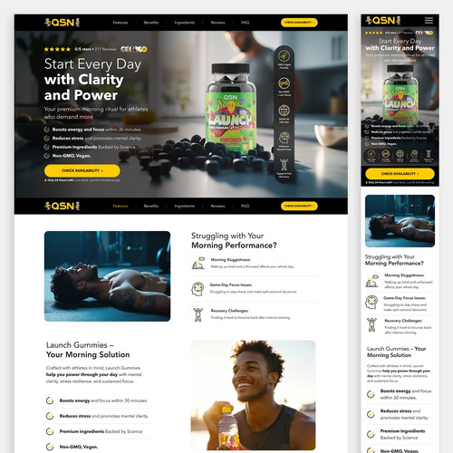 Design di **GUARANTEED WINNER** Ashwagandha Gummies Sales Page di ProUp.