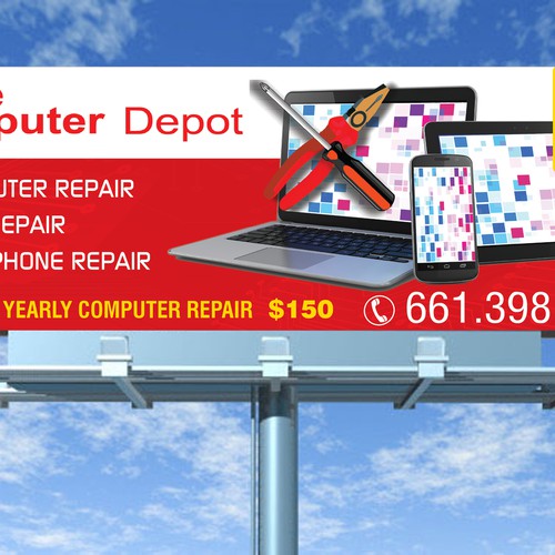 Billboard for Computer Repair Signage contest