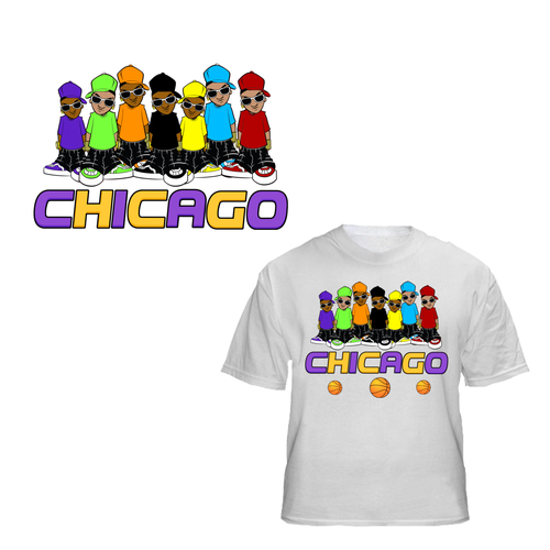 Chicago T-Shirt Design Design by BluRoc Designs