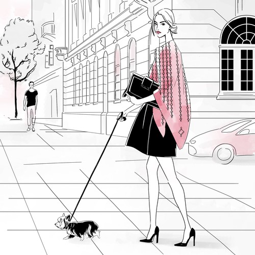 Design di Series of mini "Ways to Wear" fashion illustrations for Women's Luxury Shawl Brand di Khalima