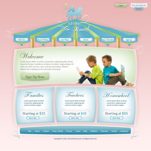 Design di Creative Web Design for Start Up Children's Book Company di ZadinDesign