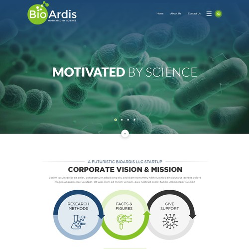 Vibrant website design for biotech Design by Jasmin_A (AMPLE)