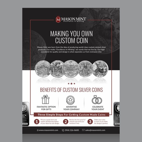 Create An Exciting Flyer To Showcase Our Custom Silver Coin Program Design by 99kreative