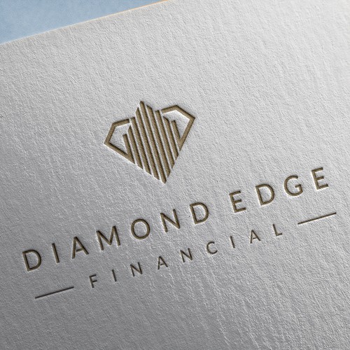 Create an elegant, understated luxury logo for Diamond Edge Financial Design by ZISSOU DESIGNS