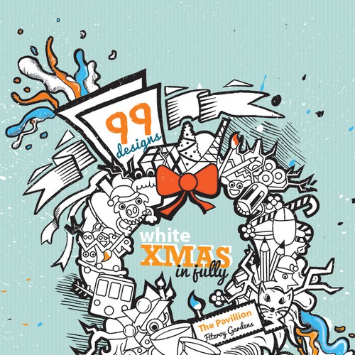 'Street art' style invitation for 99designs event! Design by Boris Jovanovic