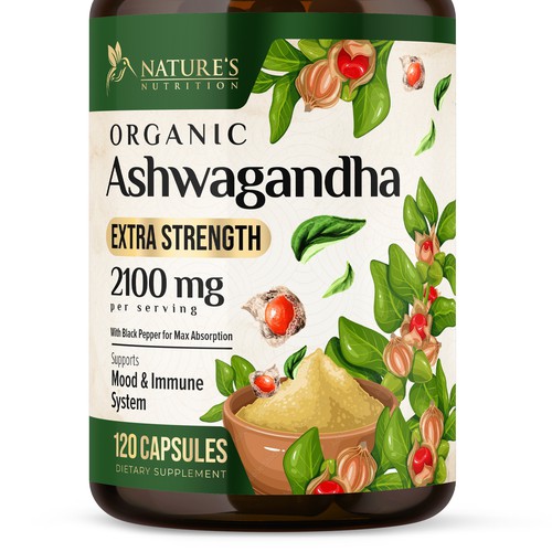 Ashwagandha Design Needed for Nature's Nutrition Design by UnderTheSea™