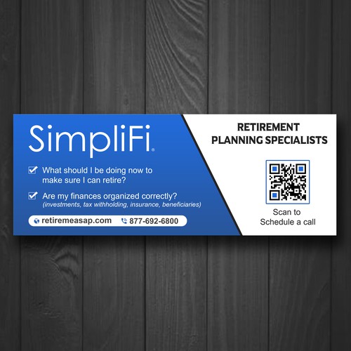 Design a cool banner for our retirement company Design by PAPRI802030