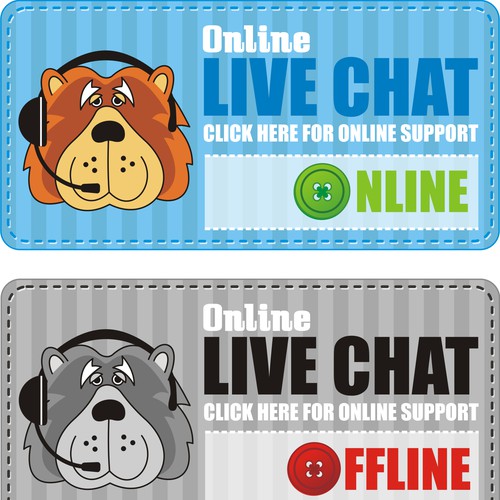 Design a "Live Chat" Button Ontwerp door Tonjoo™