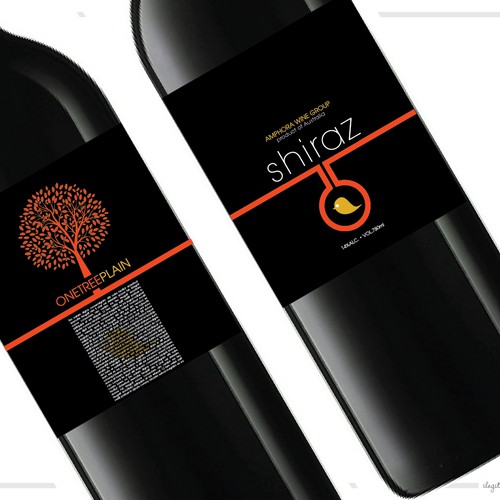 One Tree Plain wine label Diseño de ilegit616