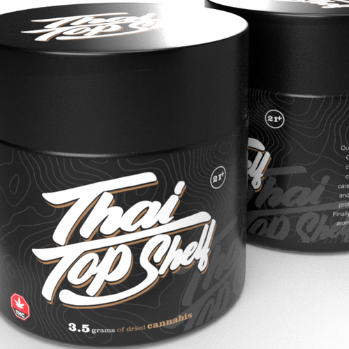 Luxury Cannabis Jar Label Design for High-End Thai Brand Design by Yoga Zoeko