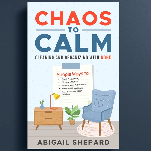 Simple and Empowering book cover for cleaning and organizing Diseño de Rezy