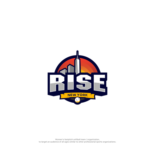 Sports logo for the New York Rise women’s softball team Design von MnRiwandy