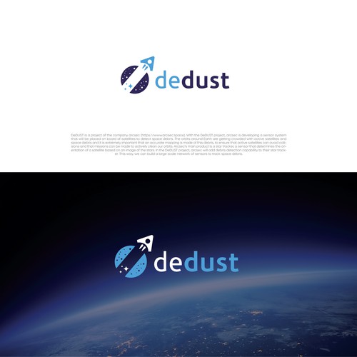 Design of a logo and style for a space project to detect and track space debris Design von Vlashko