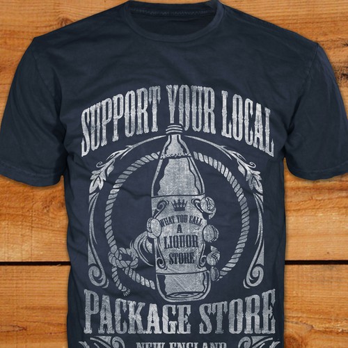 T-Shirt Design- Liquor Store Concept デザイン by stormyfuego