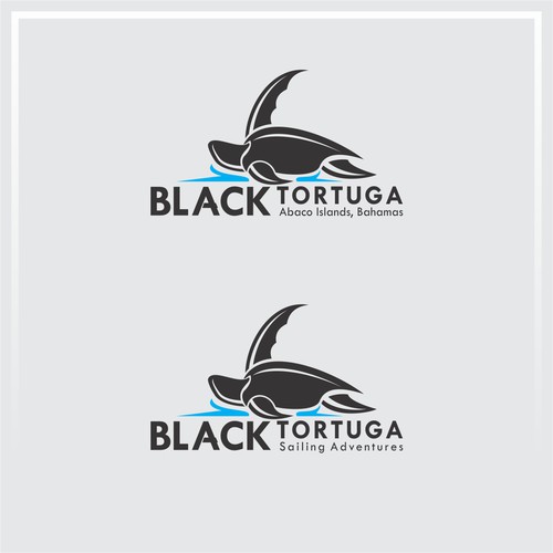 Design a Black Sea Turtle logo with a sail or sailboat somehow included in the image of a turtle Design by rozak46