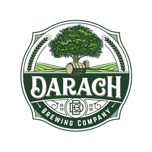 Sophisticated Brewery logo incorporating oak elements Design by mata_hati