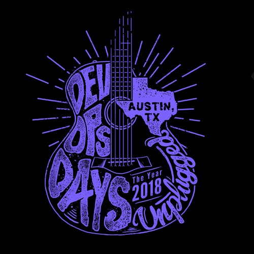 DevOps Days Unplugged - Create a rock band Unplugged tour style shirt Design por 80Kien