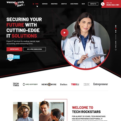 Cutting-Edge Website Design for Premier MSP/MSSP - Tech Rockstars, Inc Design by pb⚡️