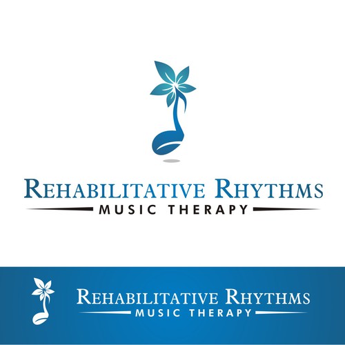 logo for Rehabilitative Rhythms Music Therapy Diseño de pas'75